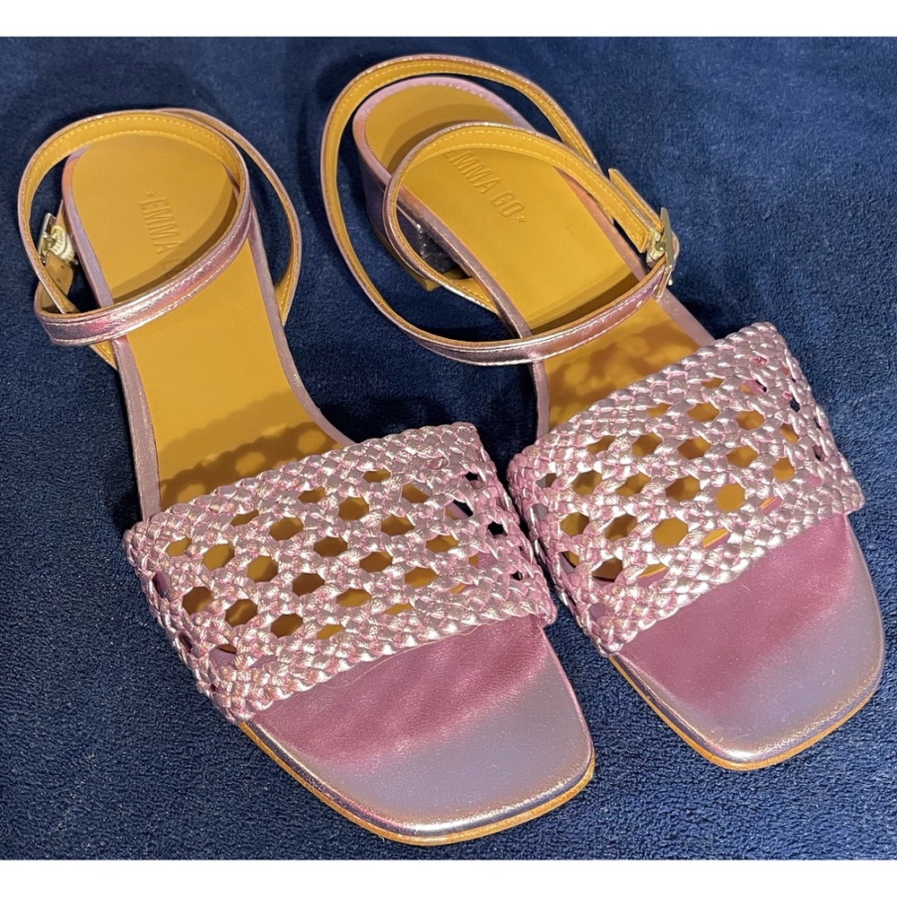 Anthropologie Brida Heeled Elegant Lavender Block Heel Sandals NWT SZ 8 - Picture 5 of 16